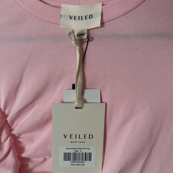 Veiled pink long sleeve top. New with tags. Small. - Picture 4 of 6